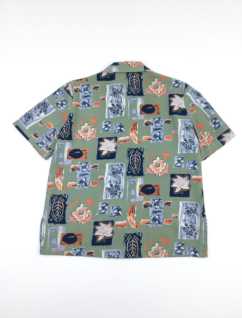 Sage printed short sleeve shirt