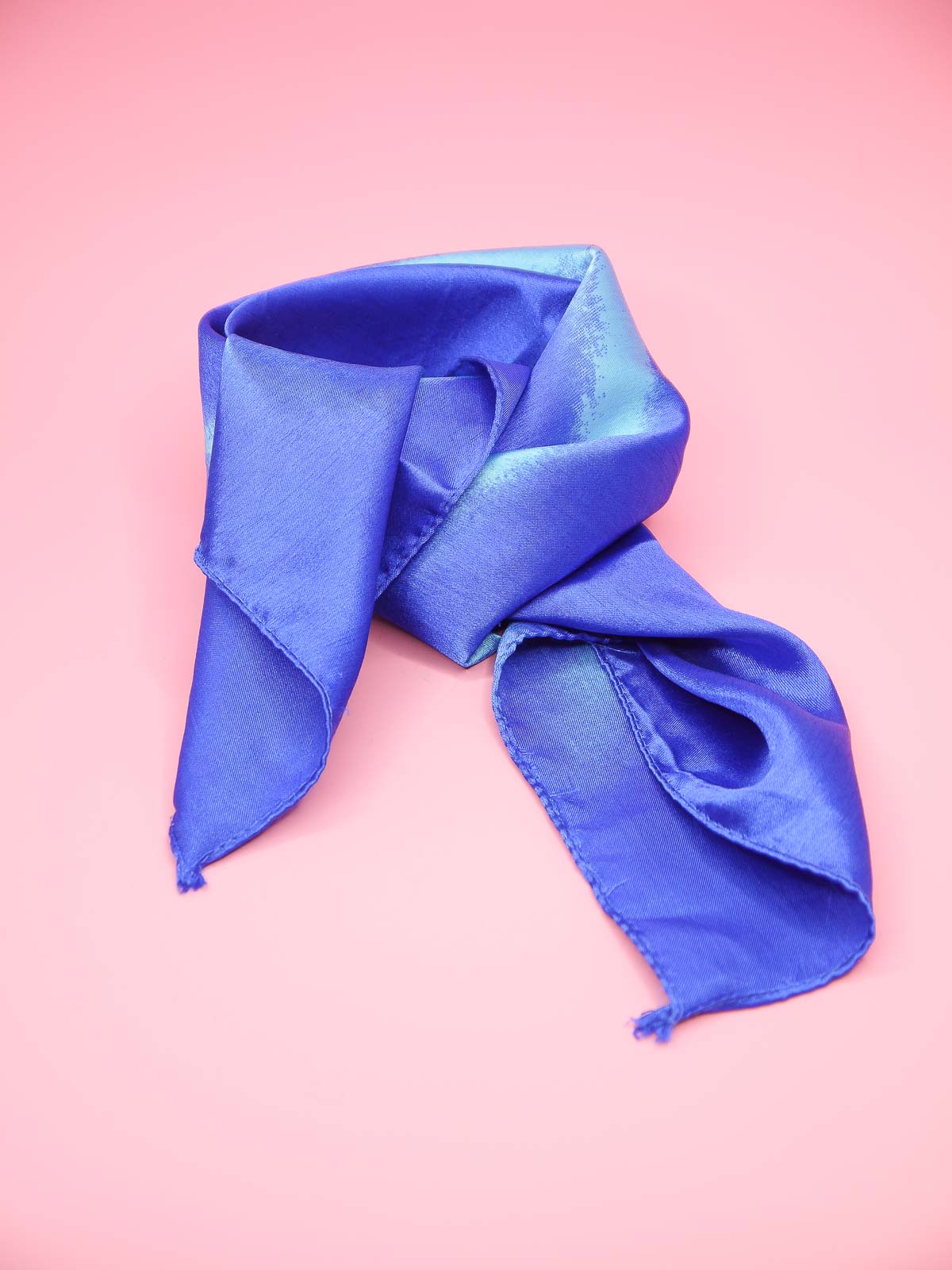 Abstract print lightweight scarf in blue and pink