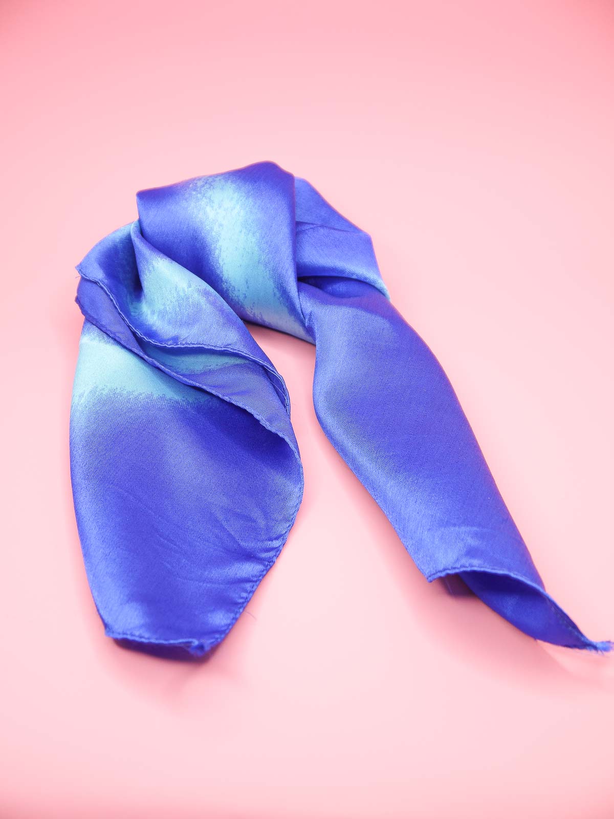 Abstract print lightweight scarf in blue and pink