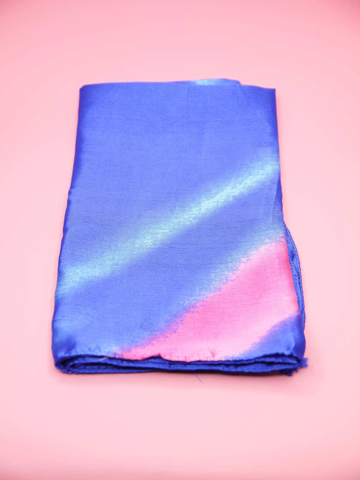 Abstract print lightweight scarf in blue and pink