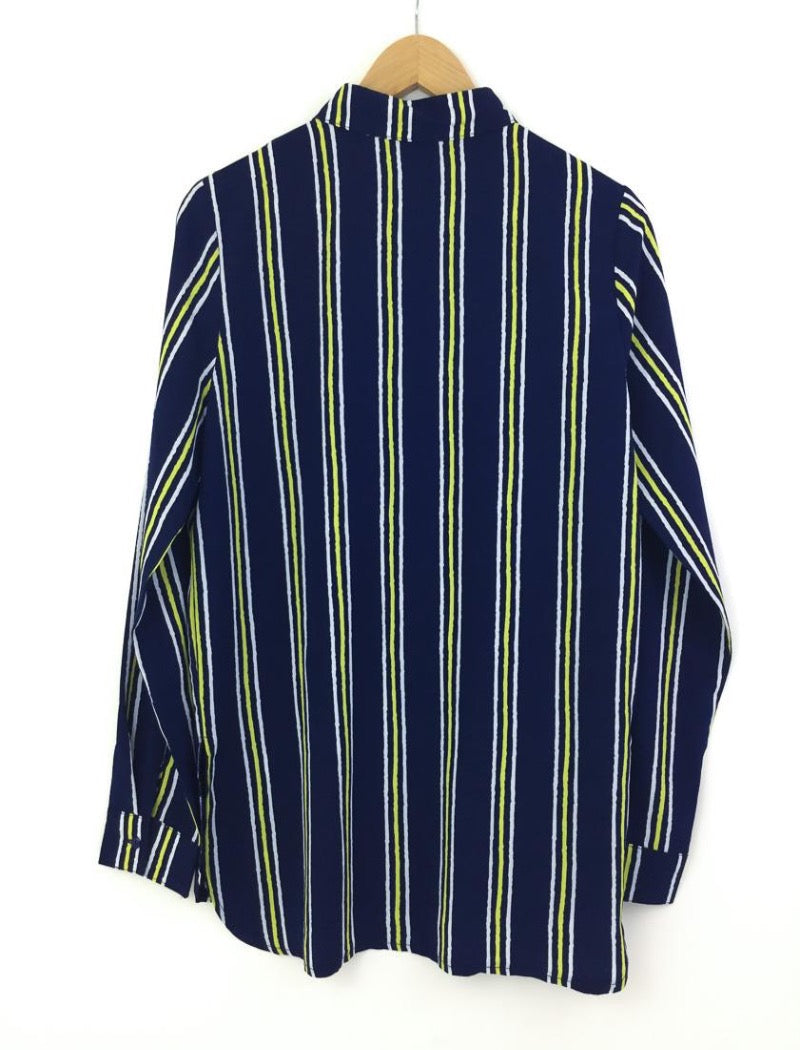 Navy striped long sleeve shirt