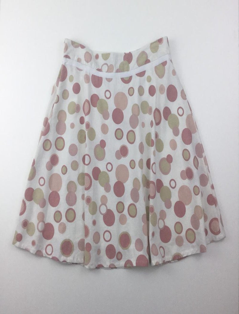 a-line polka dot skirt