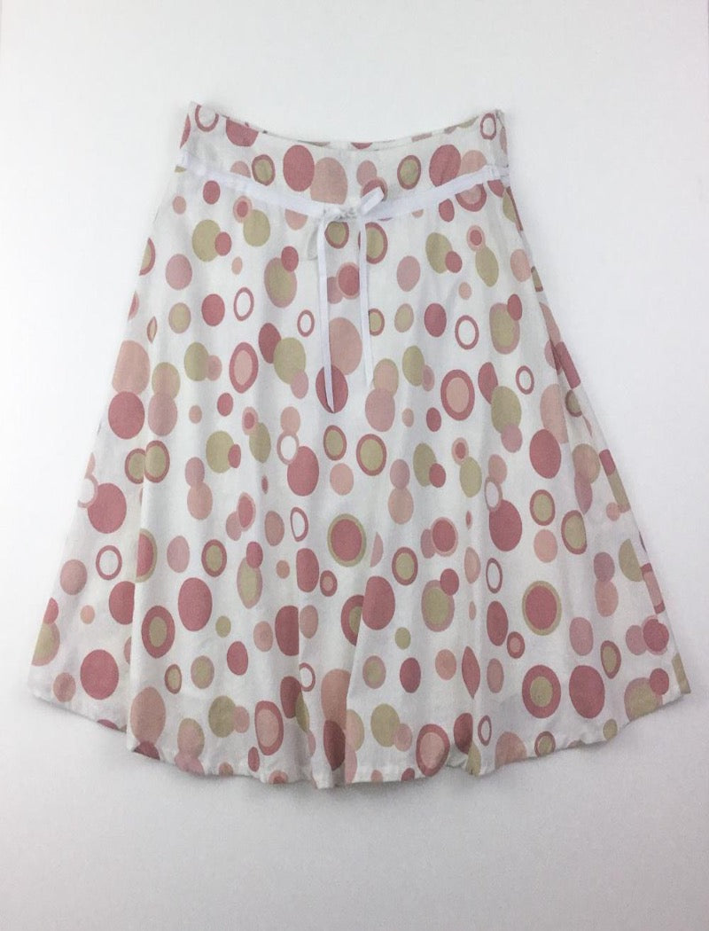 a-line polka dot skirt