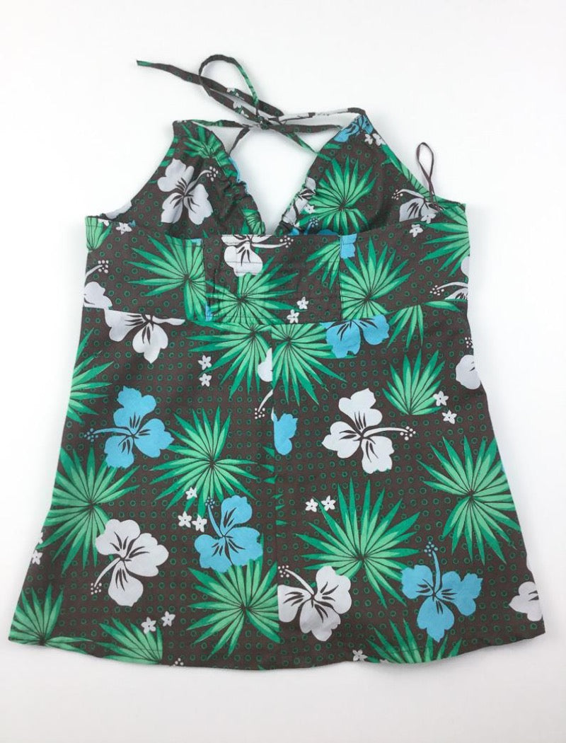 Floral print halter top- Vintage at Goto