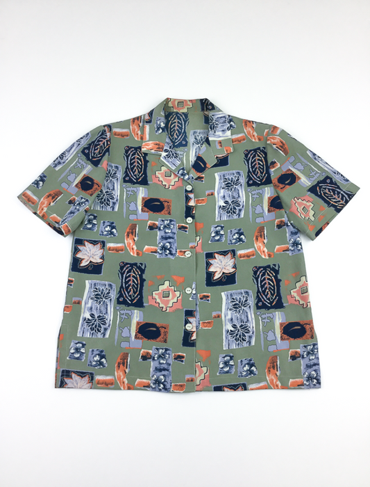 Sage printed short sleeve shirt