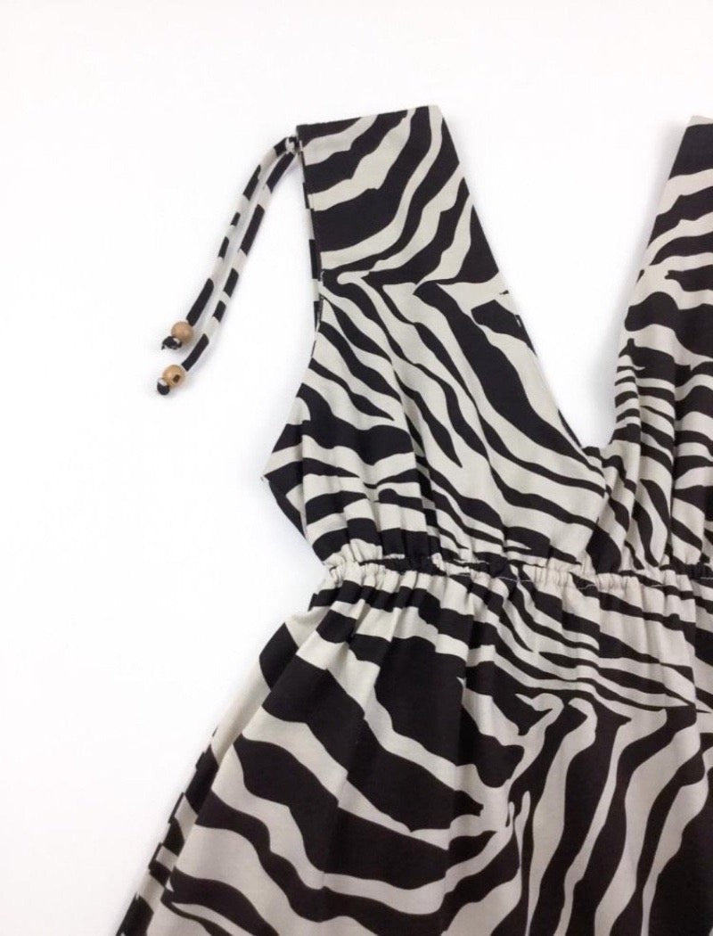 animal print sleeveless tunic