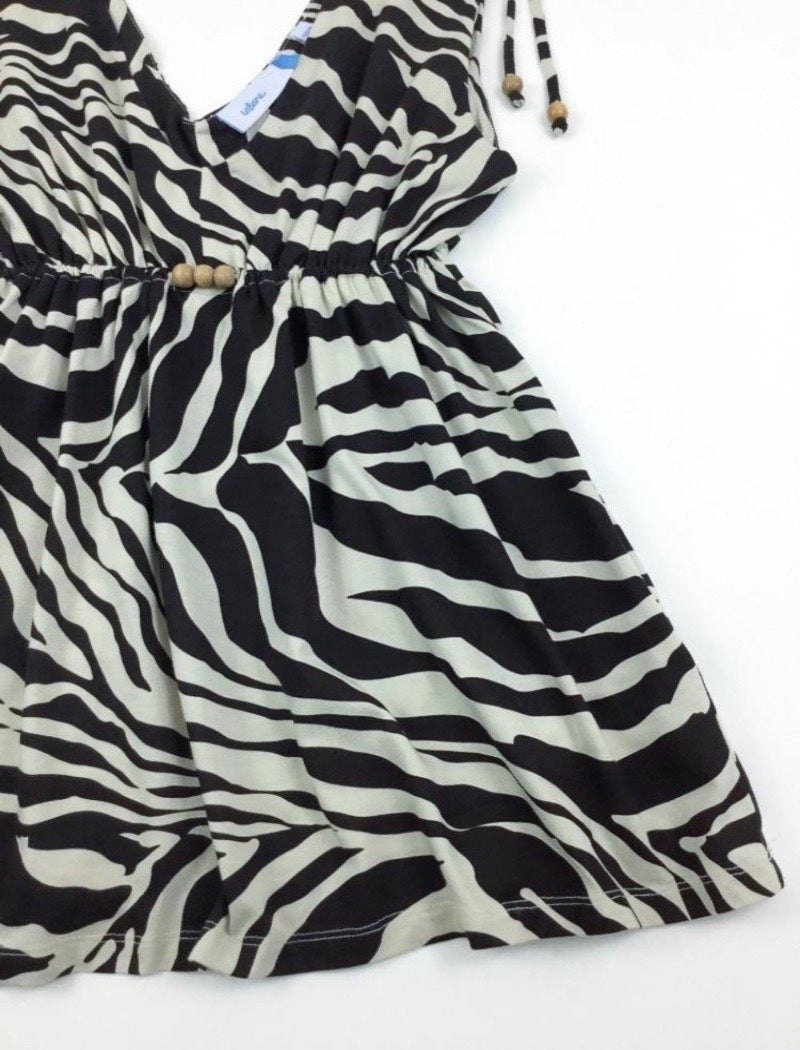 animal print sleeveless tunic